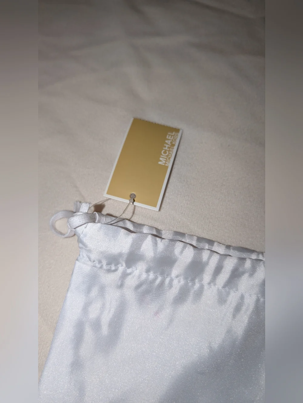 Michael Kors Logo Satin Dust Bag White 18.5
